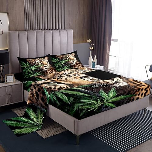 Miniatura 12 de Erosebridal Juego de sábanas de unicornio tamaño matrimonial, sábanas de cama Kawaii de dibujos animados de animales mágicos, sábana bajera Multi