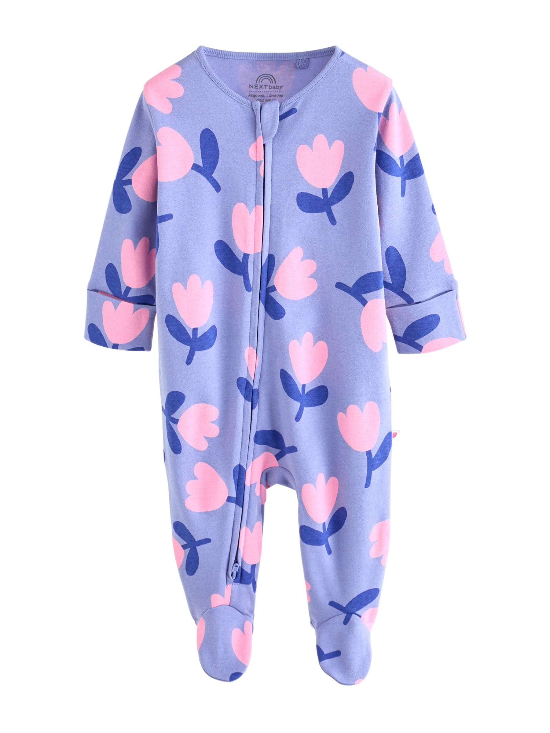 NEXT Bambina Confezione da 5 Tutine per Neonati con Zip bidirezionale