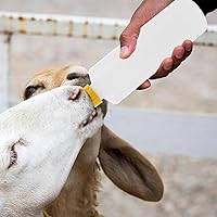 Vista 3 de Tofficu Paquete de 5 botellas de alimentación de animales pequeños de 13.5 onzas para corderos, niños y terneros, botellas de plástico para leche