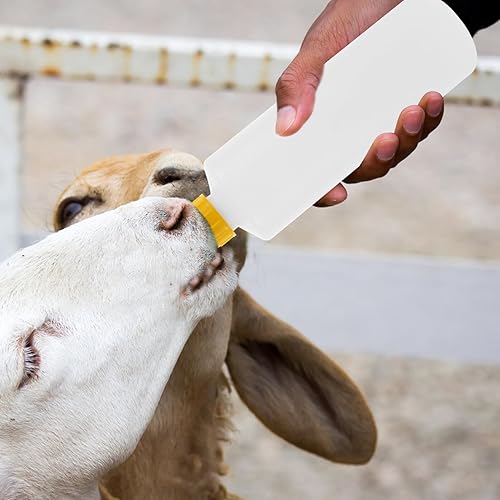 Miniatura 3 de Tofficu 5 juegos de botellas de cabra 13.5 fl oz botella de alimentación de cordero, botella de bebida para ganado infantil, botella de agua de