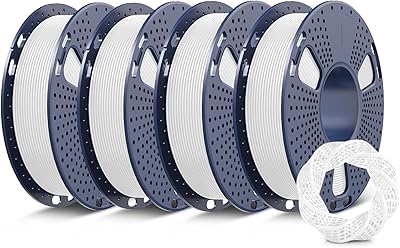 19 – SUNLU PLA+ 3D Printer Filament Bundle, 0.25kg Each Spool, Total 1kg, Mini Spool, PLA Plus Filament 1.75mm, 4 Packs, White*4