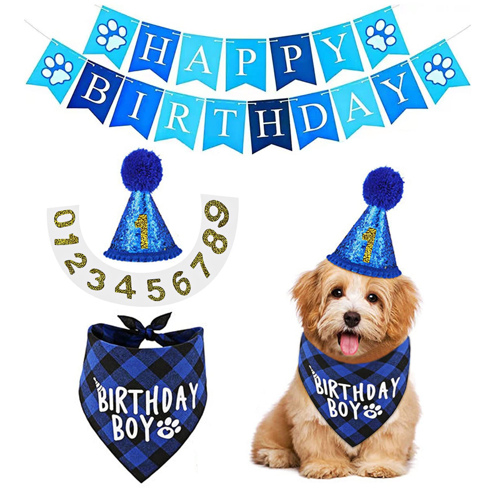 犬 バースデー 誕生日 スタイ ペット 飾り付け 猫 誕生日帽子 バンダナ 風船…