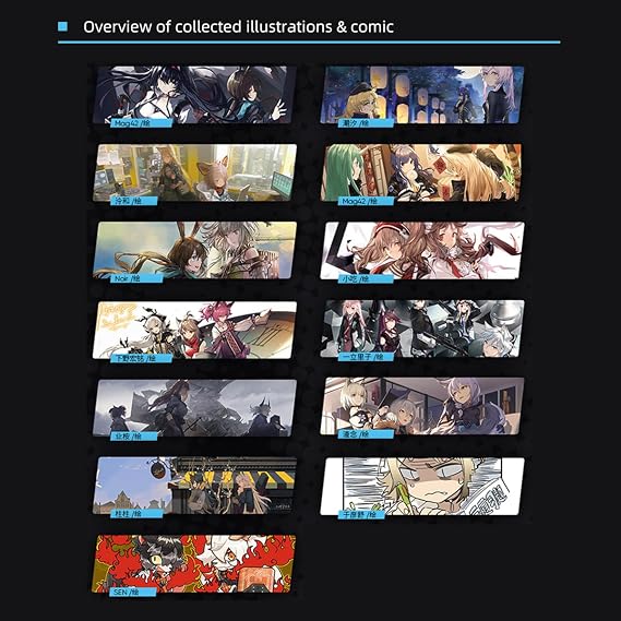 RZAHUAHU Arknights Official Merch Illustration Vol.1 Authentic Collection Set 108 pages (Vol.1)