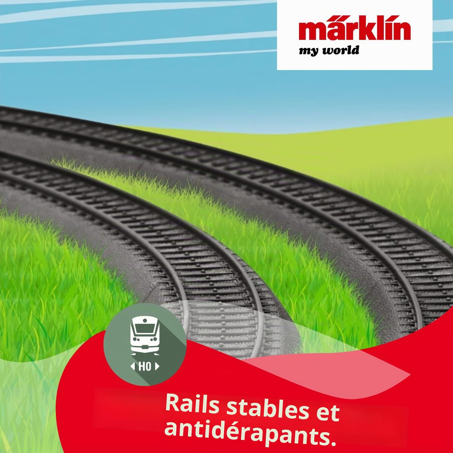 Märklin My World Ice 3 Kit de démarrage électrique à Grande Vitesse 63 cm avec télécommande à partir de 3 Ans