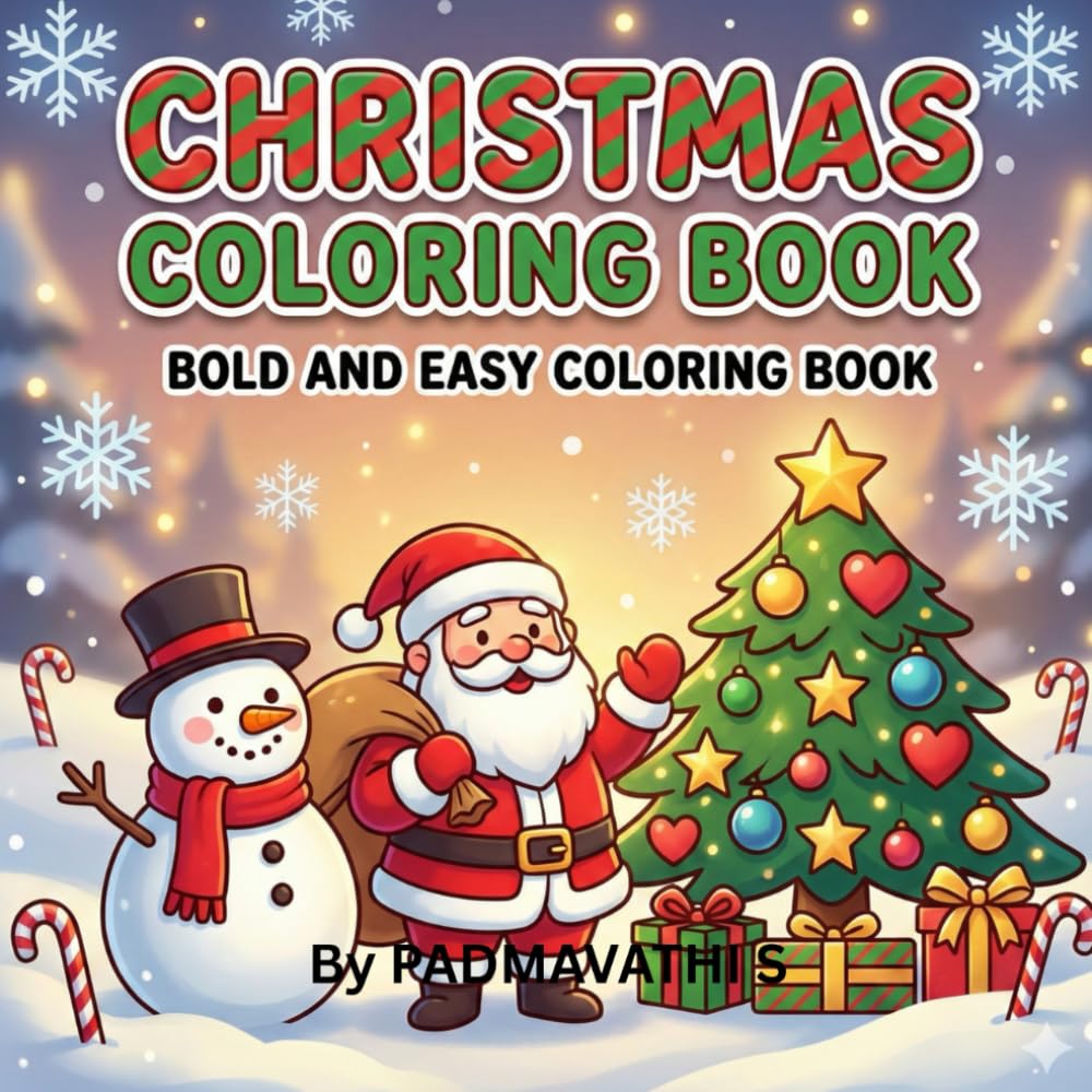 CHRISTMAS COLORING BOOK: BOLD AND EASY COLORING BOOK