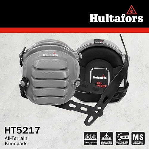 Miniatura 4 de Hultafors Work Gear HT5217 - Rodilleras de gel todo terreno para trabajar con cojín de gel grueso en capas, espuma de celda cerrada de alta densidad