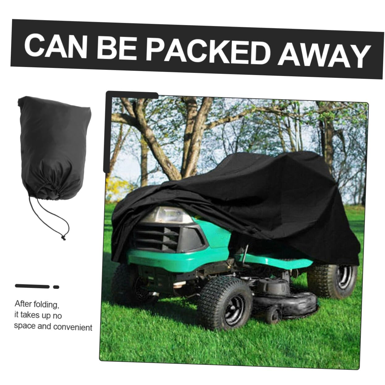 POPETPOP Housse De Protection Imperméable Et Anti-UV pour Tondeuse Et Véhicule Tout- Housse Extérieure Légère Et Résistante Protection La Poussière Pluie Noir