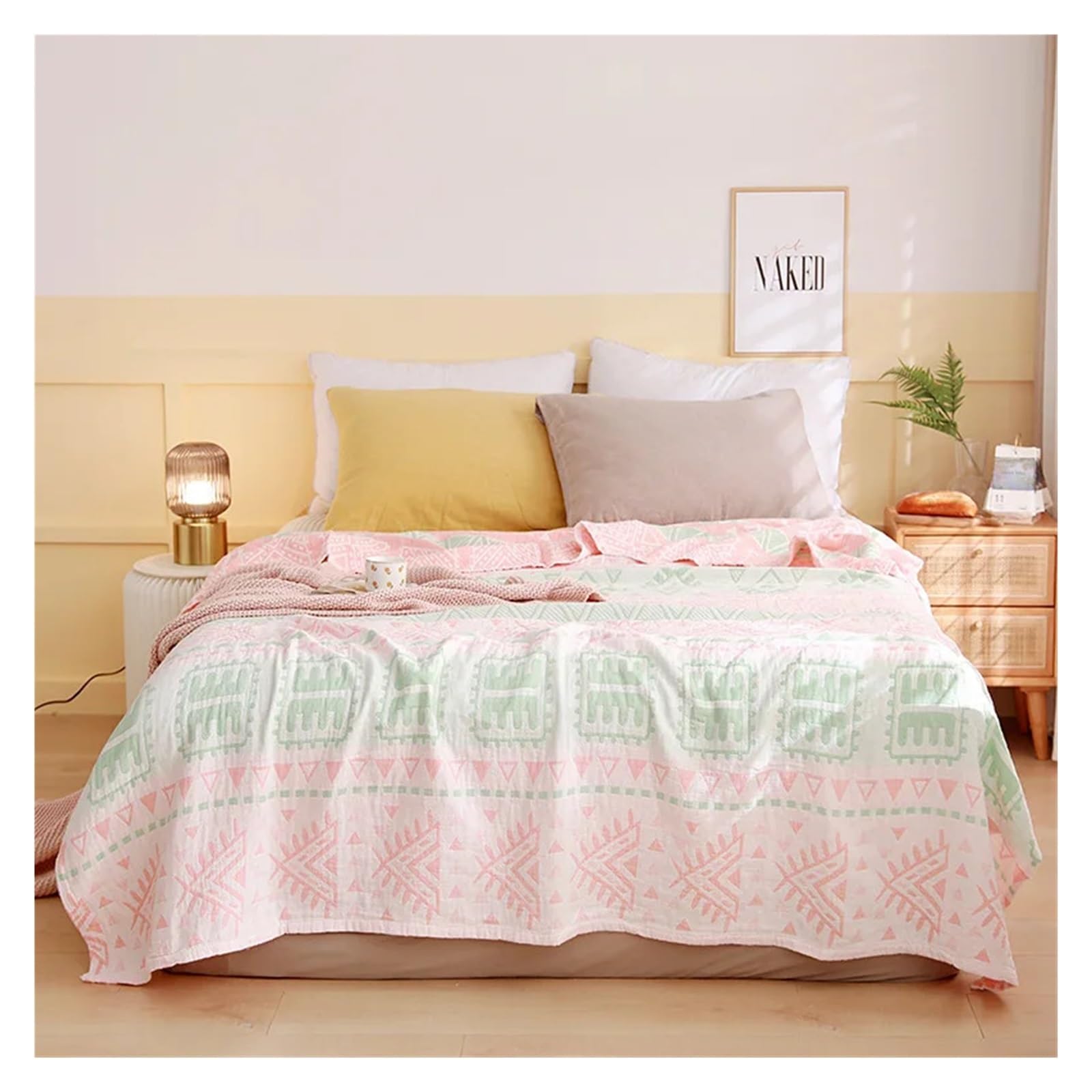 BAYNOPURIN Sofa Blanket Cotton Gauze Thin Summer Cooling Towel Blanket Bedspread on Bed Picnic Sofa Bedding Coverlet Sleeping Nap Quilt