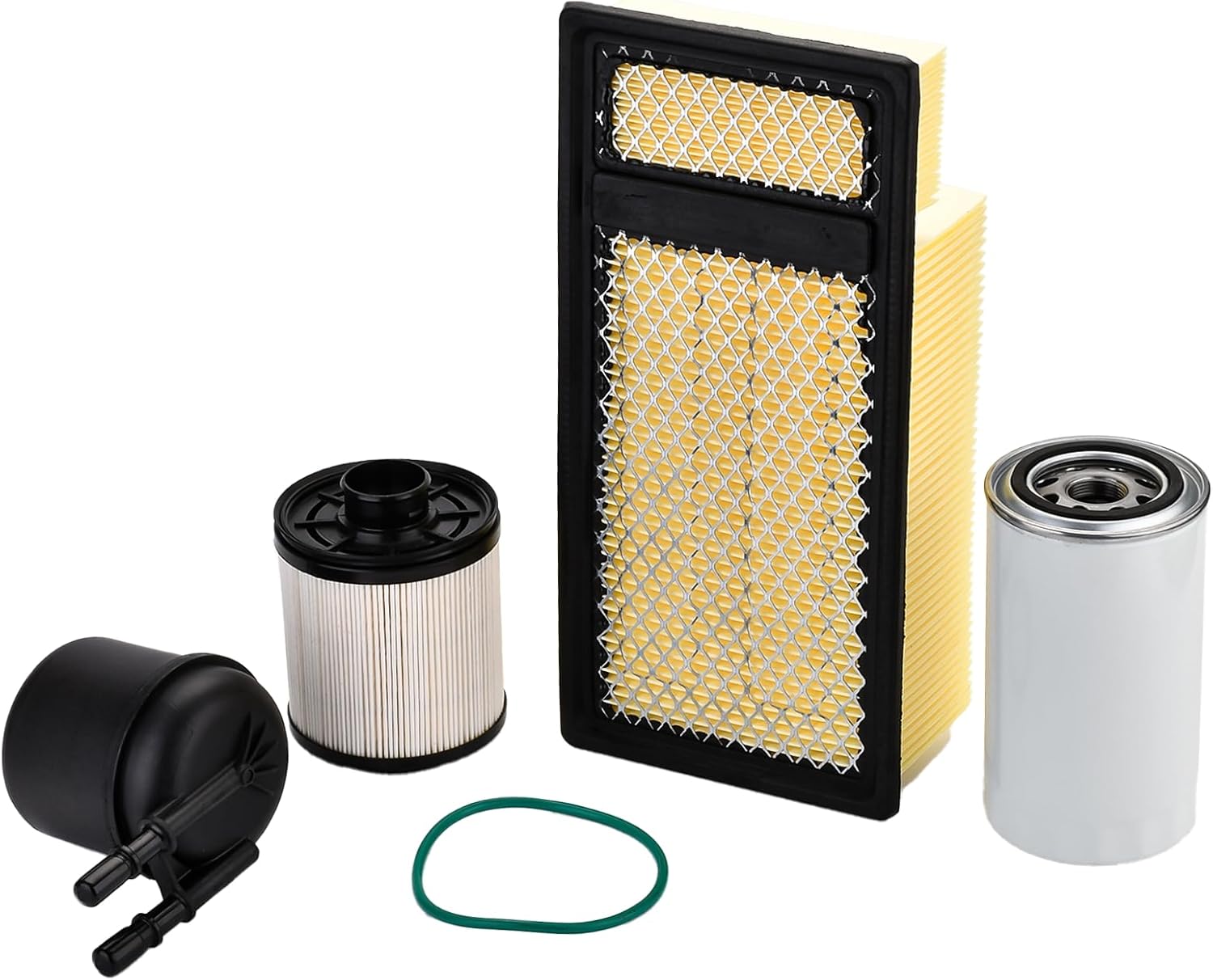 Fuel Oil Air Filter Set Fit for 6.7L Powerstroke Compatible with 2011-2016 Ford F250/F350/F450/F550, Replace FL2124S FL2051S BC3Z-6731-B BC3Z9N184B FD4615 FA1902