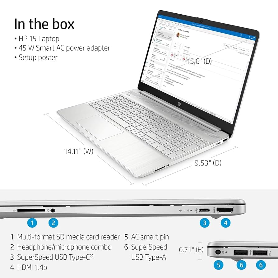 Amazon.com: HP 15 Laptop for Business & Student, 15.6