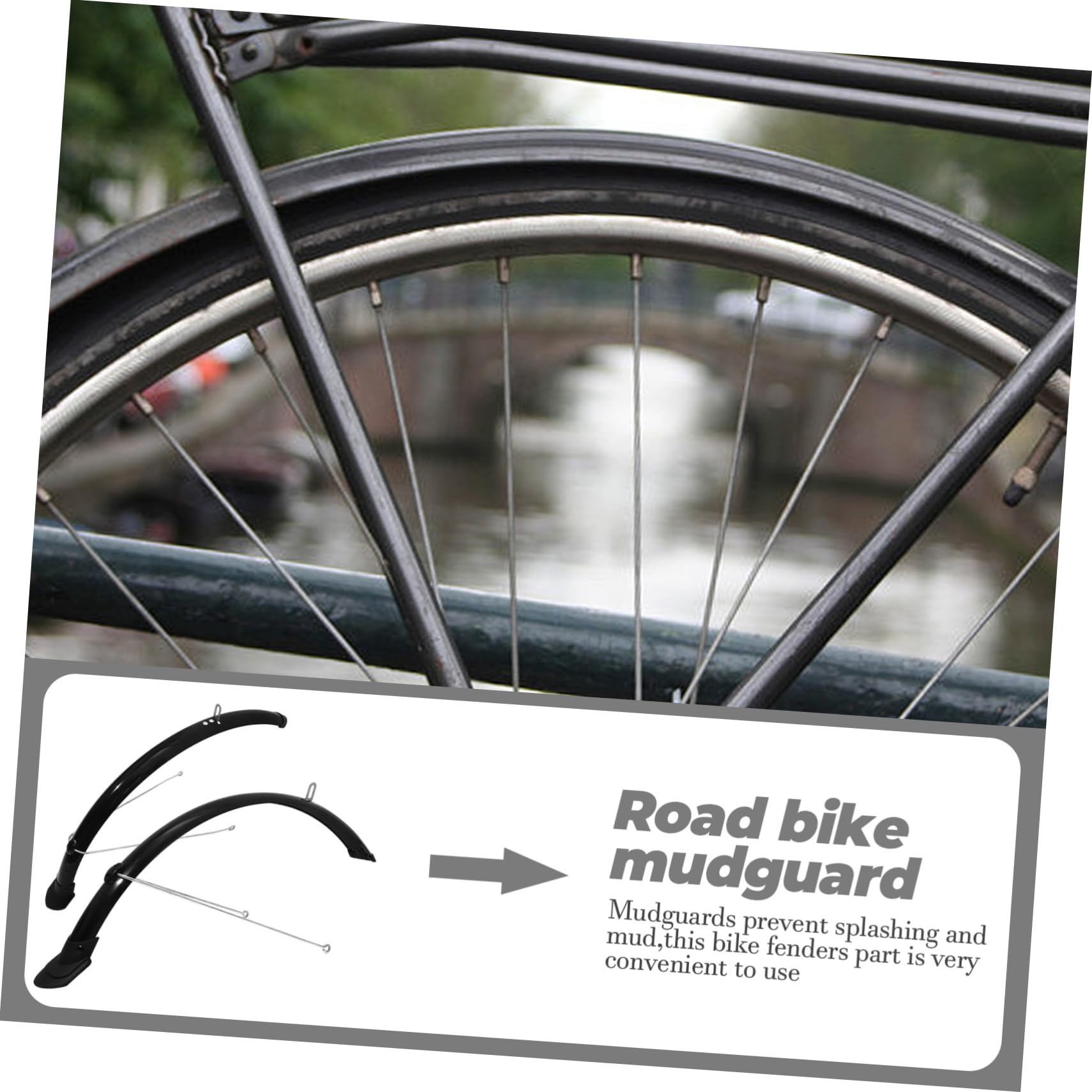 iplusmile Guardabarros para Bicicleta de Montaña 700c Negro Plástico