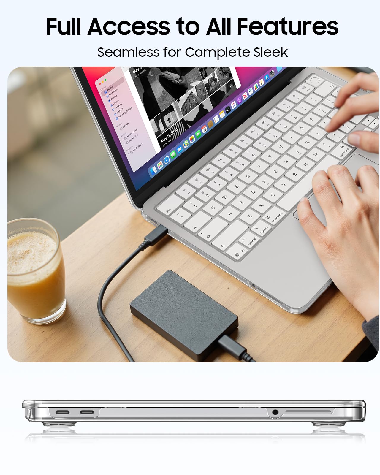 Fintie Funda para MacBook Neo 2026 de 13 Pulgadas (Modelo A3404 con Chip A18 Pro) Funda Protectora Rígida Ultradelgada + Protector de Teclado, Wow
