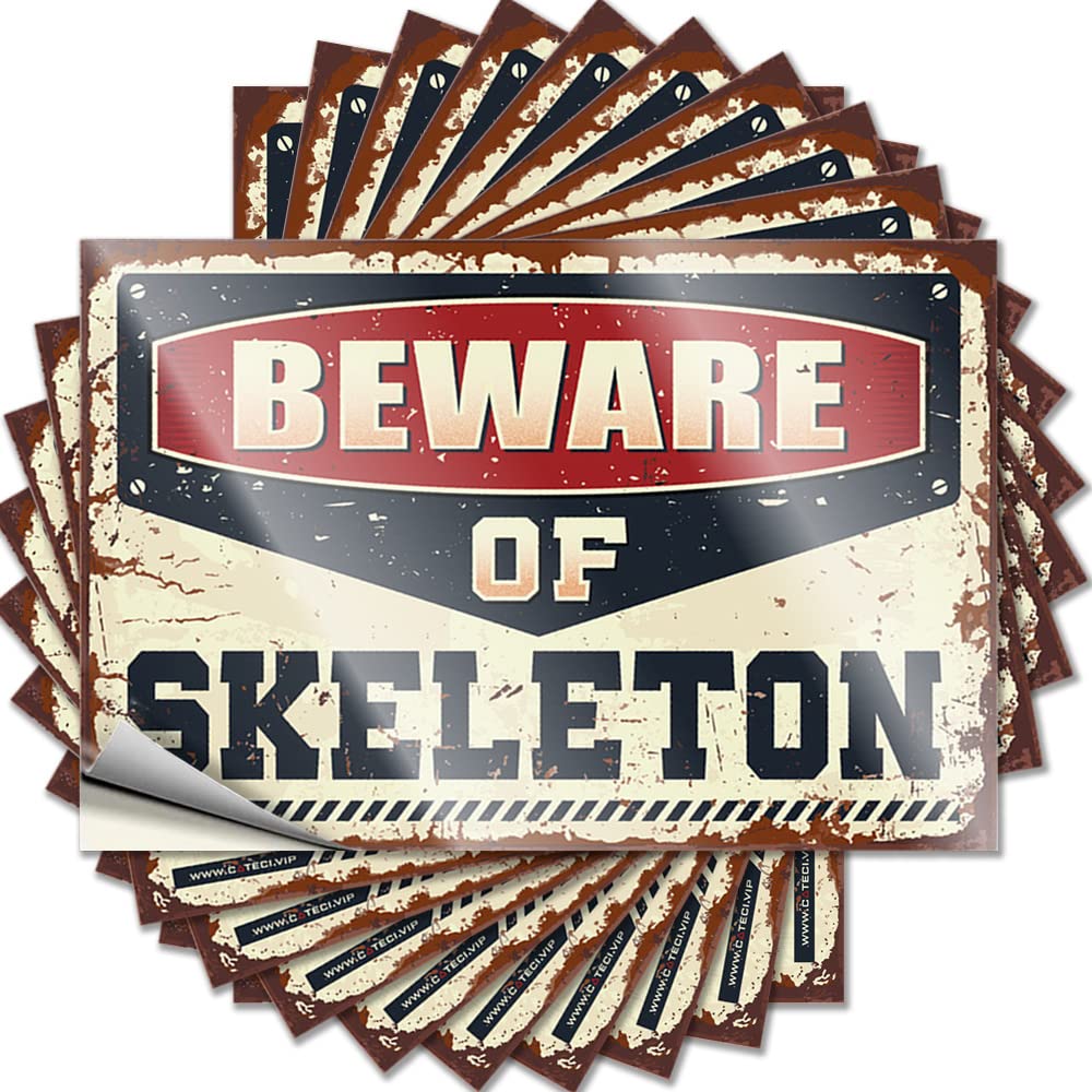 Beware of Skeleton Water Western Bathroom - Vintage Bathroom Decor Decals Self Adhesive Sticker(8X12CM)