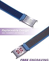 Vista 4 de Pulseras deportivas personalizadas de alerta médica para mujeres y hombres – Pulseras de identificación médica personalizadas con grabado gratuito