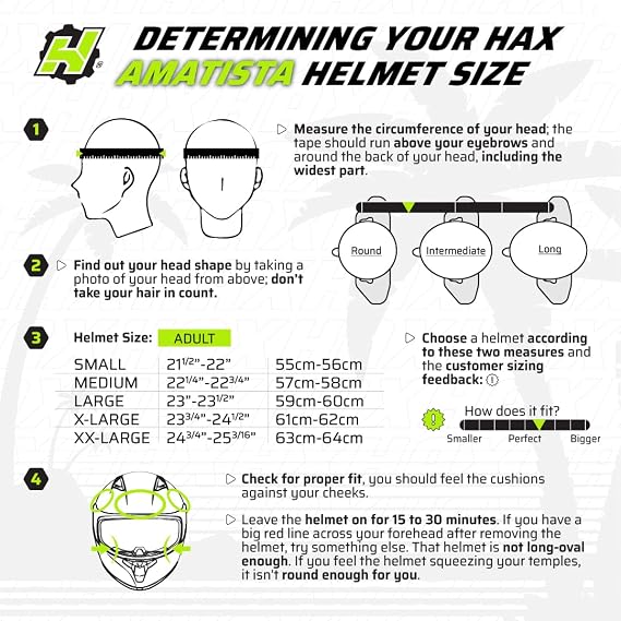 HAX Modular Flip-Up Dual Visor Motorcycle Helmet Adult DOT/ECE Approved