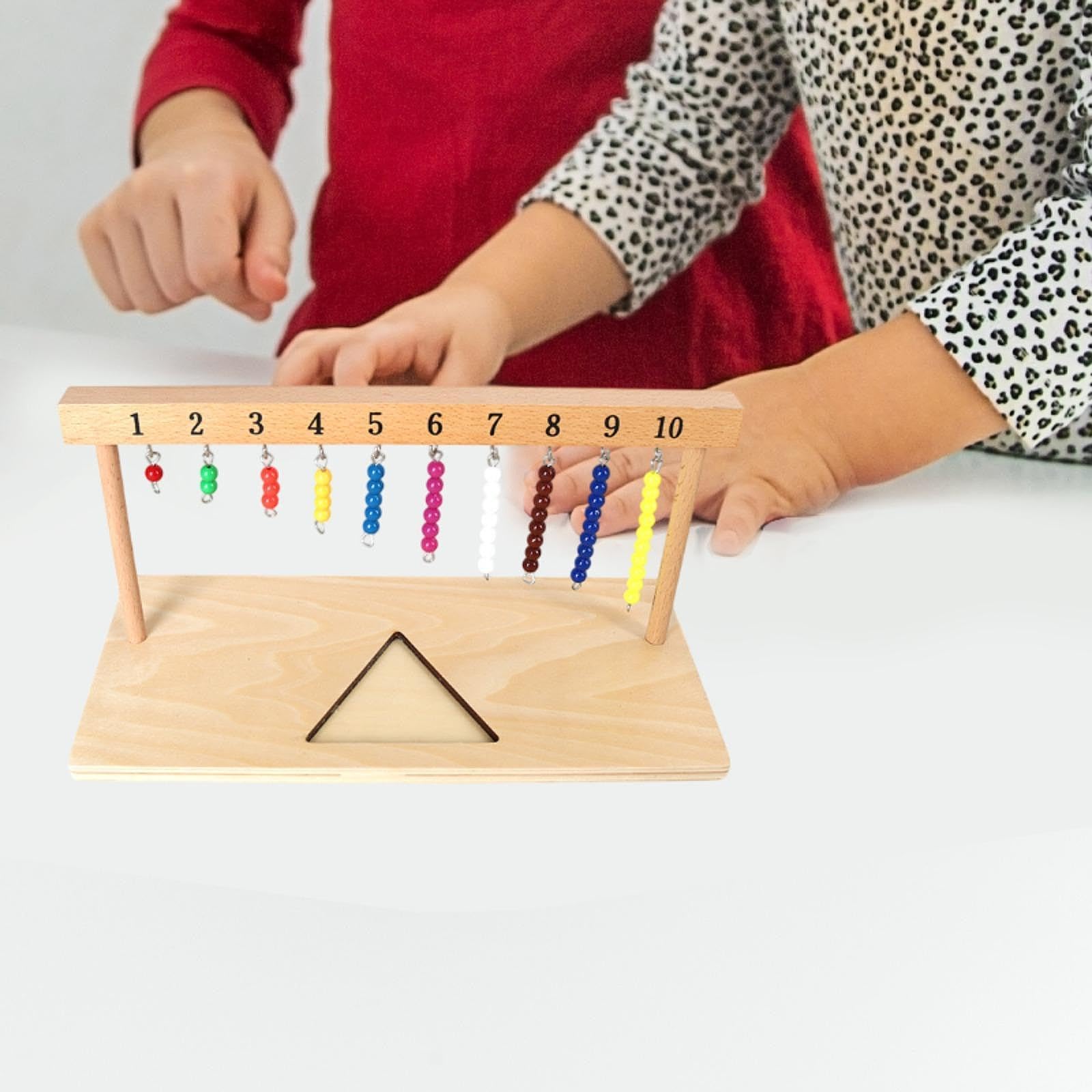Gralara Rechenrahmen mit Perlen Frühes Mathematik Lernmaterial für Kinder Lernspielzeug Aus Holz Und PP Bead Hanger Zur Förderung Der Zahlenkenntni, 1 bis 10