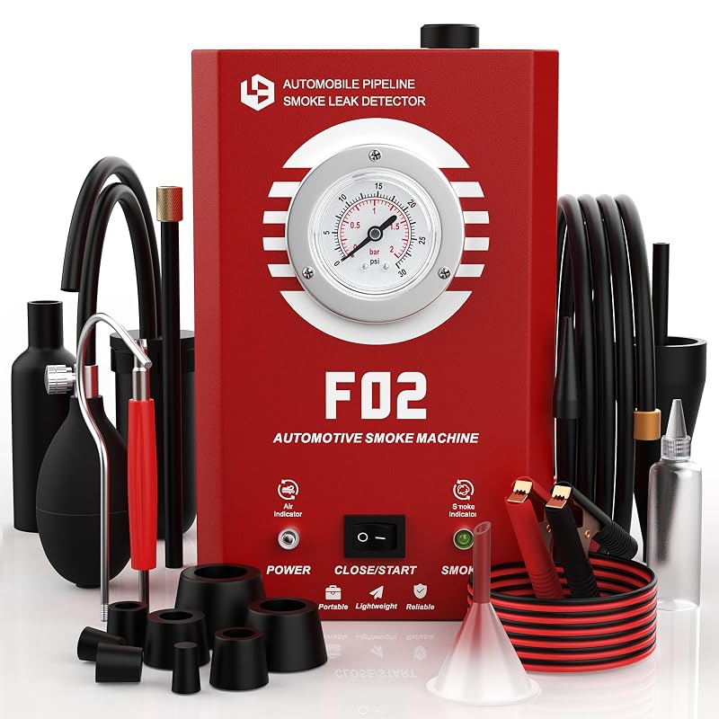 Máquina de fumaça automotiva F02 Pro com bomba de ar e manômetro AUTTOPS