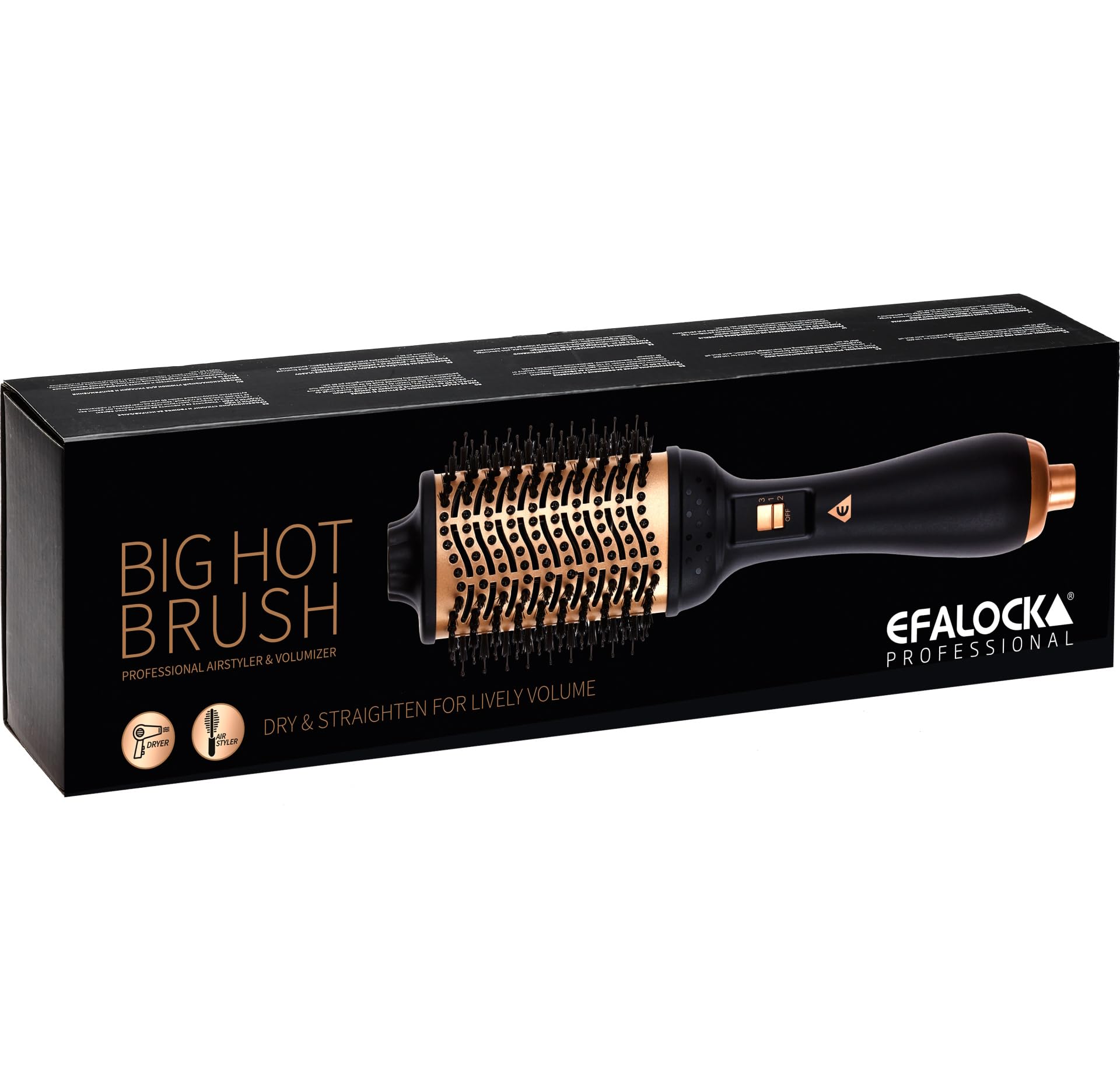 Rotschopf24 Efalock BIG HOT BRUSH Warmluftbürste Ionen Keramik + Tasche