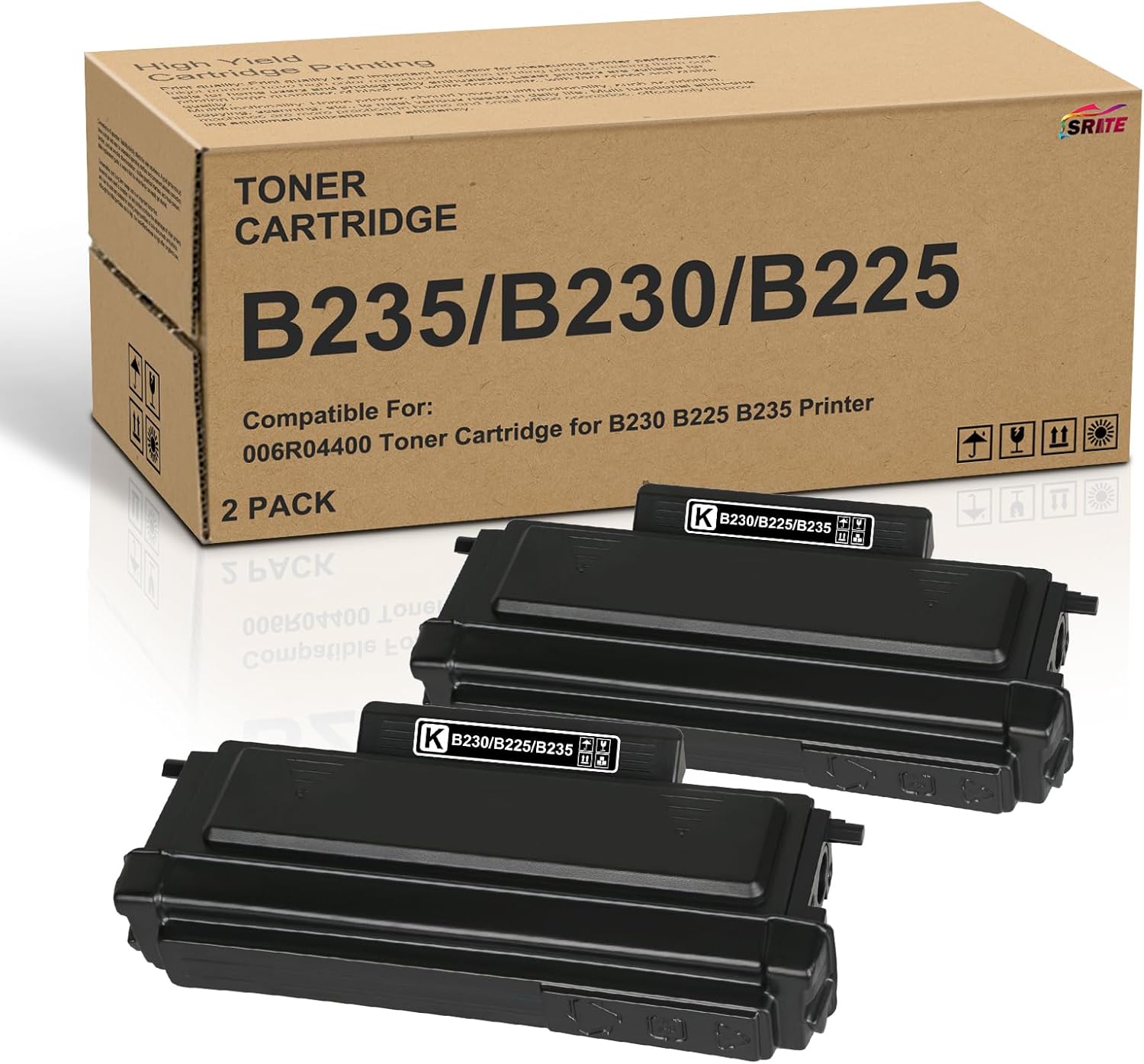 SRITE B225 B235 B230 Black Toner Cartridge 006R04400 Toner with New chip Compatible for Xerox B225DNI B230 B230DNI B225 B235 B235DNI Printers (1-Pack,3000Pages)