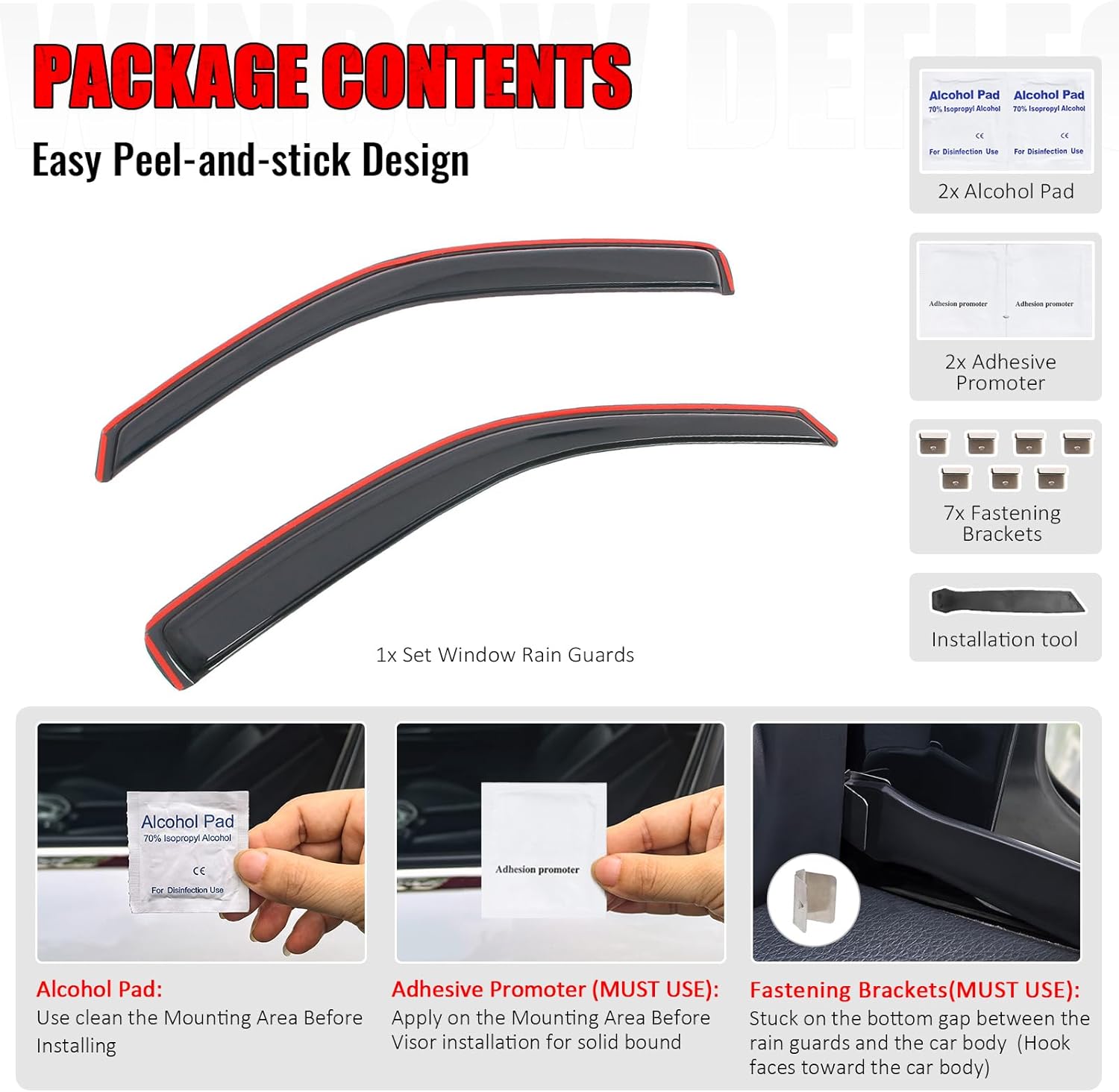 IKON MOTORSPORTS in Channel Window Visors Compatible with 2005-2021 Nissan Frontier Extended Cab, Slim Style Acrylic Smoke Rain Guards, Side Window Wind Deflectors 2PCS