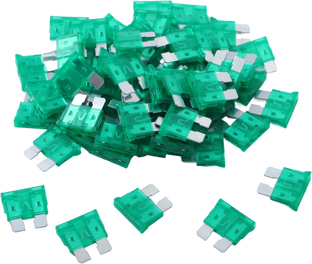 100 Pack Auto Fuses 30 AMP ATC/ATO Standard Regular Fuse Blade 30A Car Truck Boat Marine RV