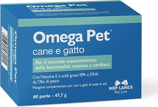 NBF Lanes Omega Pet 60 perlas para Perros y Gatos con Omega 3