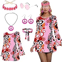 Women's Hippie Costume, 60s Hippie Costume, Adult Woman, Hippie Costume, Retro Style Hippie Costume, Carnival Costume, Carnival Costume, Mardi Gras, Theme Party