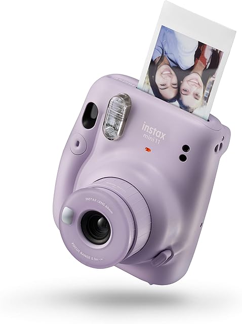 instax mini 11 instant film camera, auto exposure and Built-in selfie lens, Lilac Purple