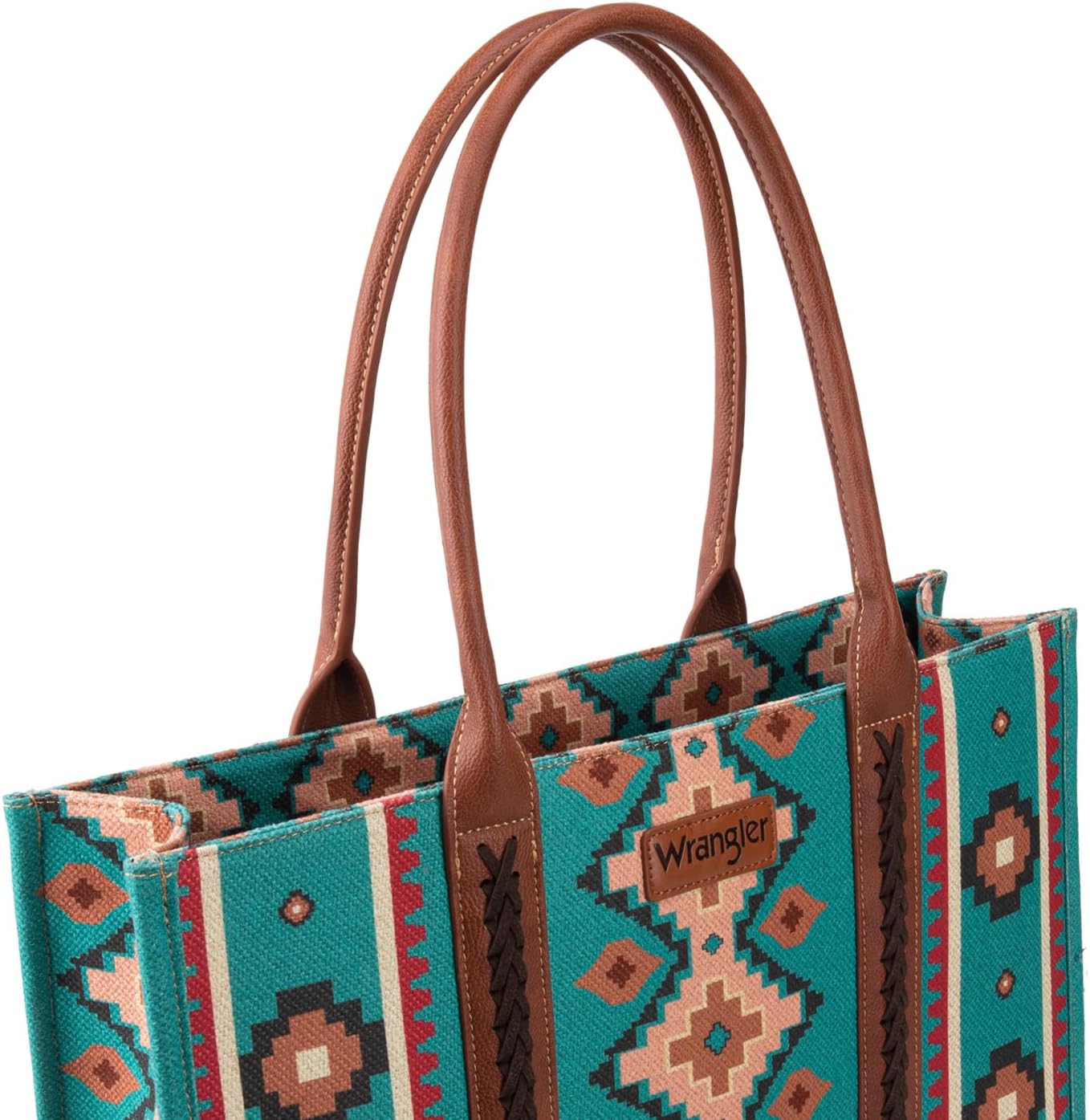 Montana West Wrangler Large Tote Bag for Women Western Structured Shoulder Bag with Laptop Compartment - Image 3