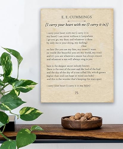 Vista 11 de To Be Nobody But Yourself - E.E. Cummings 11x14 Unframed Motivational Wall Art - Literature Book Posters for English Classroom, Home Office or