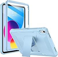Vista 23 de Funda Soke para iPad (A16) de 11ª Generación de 11 pulgadas 2025, iPad de 10ª Generación de 10.9 pulgadas 2022, con protector de pantalla Azul