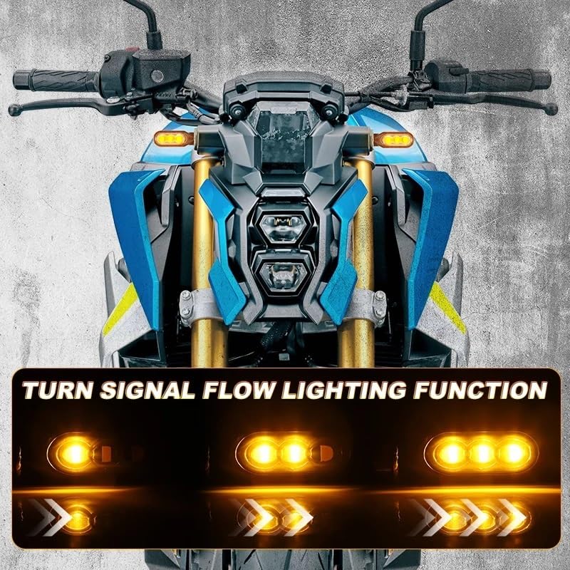 Faro Posteriore Stop Running Indicatori di direzione per moto da 10 mm, 3 LED, indicatori, lenti lampeggianti, 12 V, per cross, fuoristrada, ATV