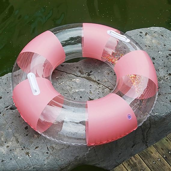 Inflatable Swim Ring with Handles Pool Float