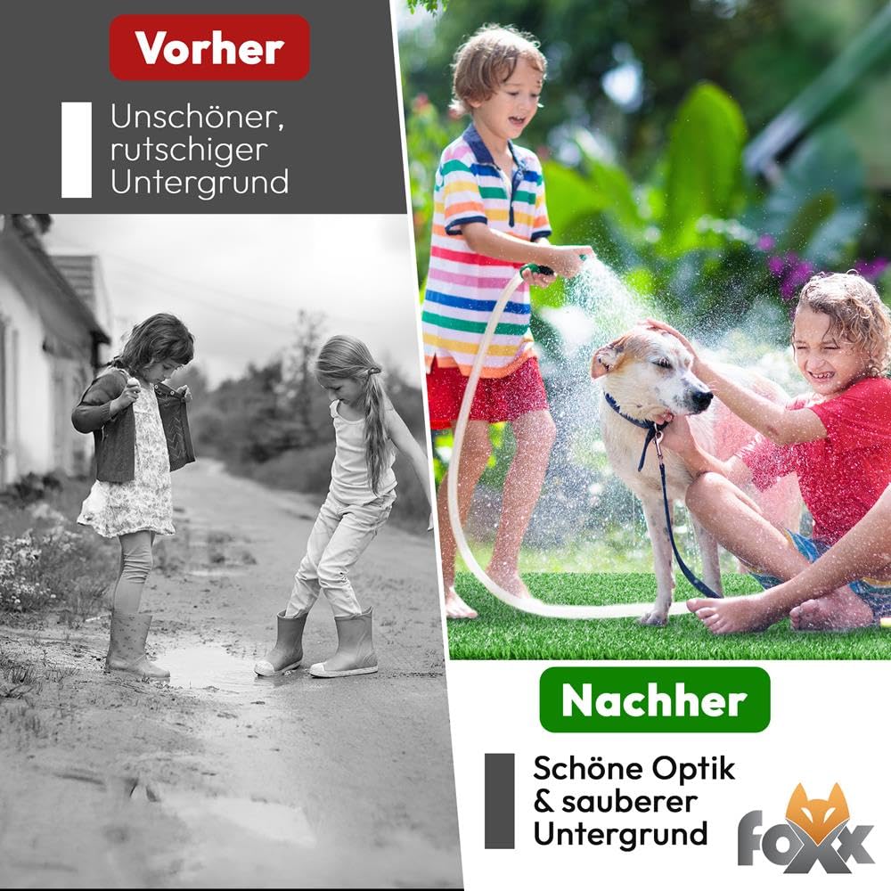 Kunstrasen 100x500 – Wetterfester Outdoor Teppich in Grün für Balkon, Terrasse & Garten | Robuster Teppichboden als Rasen-Alternative