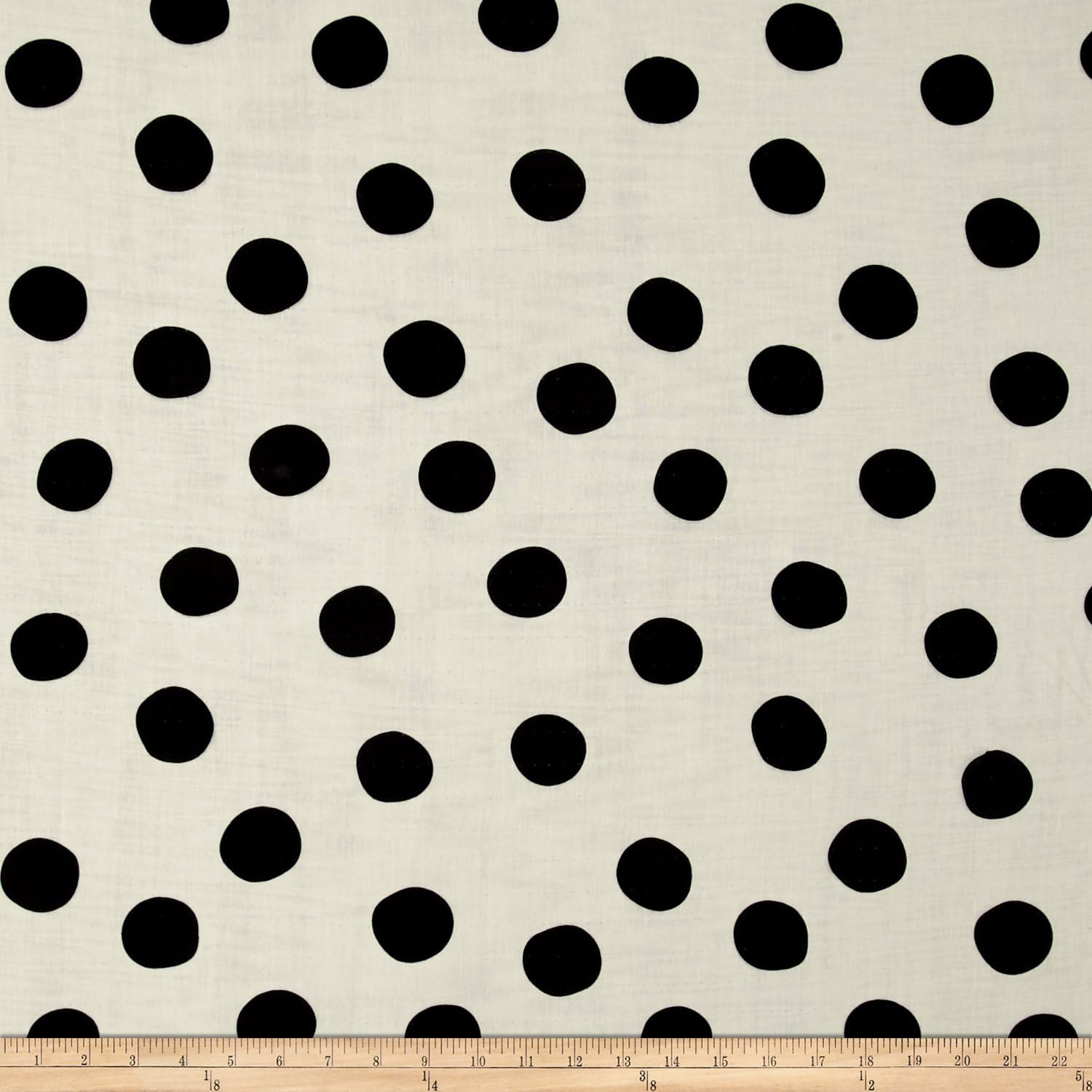 Birch Organic Fabrics Mod Basics 3 Double Gauze Pop Dots Fabric by The Yard, Black