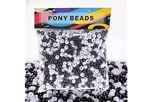 Black and White Pony Bead Combo Pack