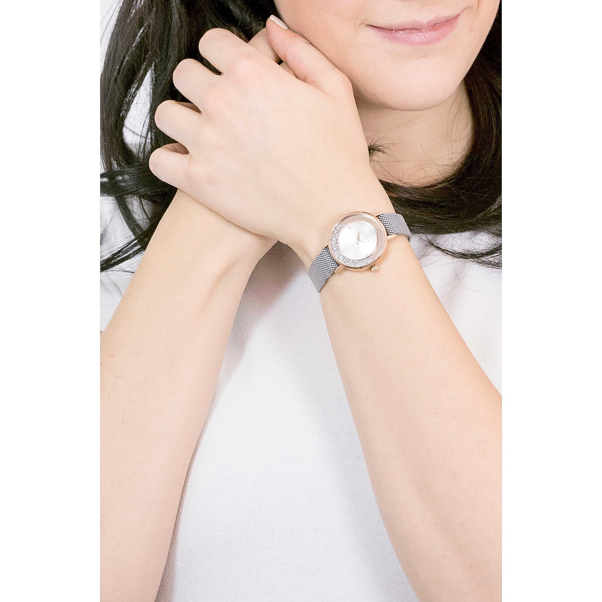 Liu Jo Mini Dancing Slim TLJ1695 Montre-Bracelet pour Femme de Couleur argentée avec Bracelet en Acier Inoxydable, diamètre du boîtier : 29 mm
