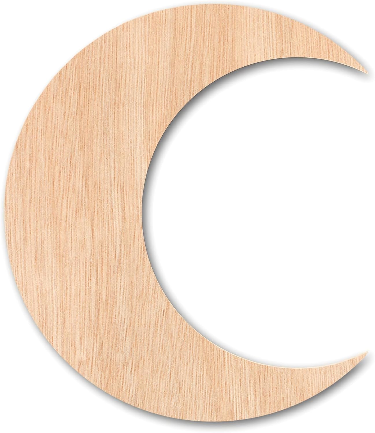 Wooden Moon, Unfinished Wood Crescent Moon Shape, Ideal for Celestial Night Sky Craft Cutout - Perfect for Wooden Crescent Moon Crafts, Moon Wood Art Projects (1/4 inch Thick, 16")