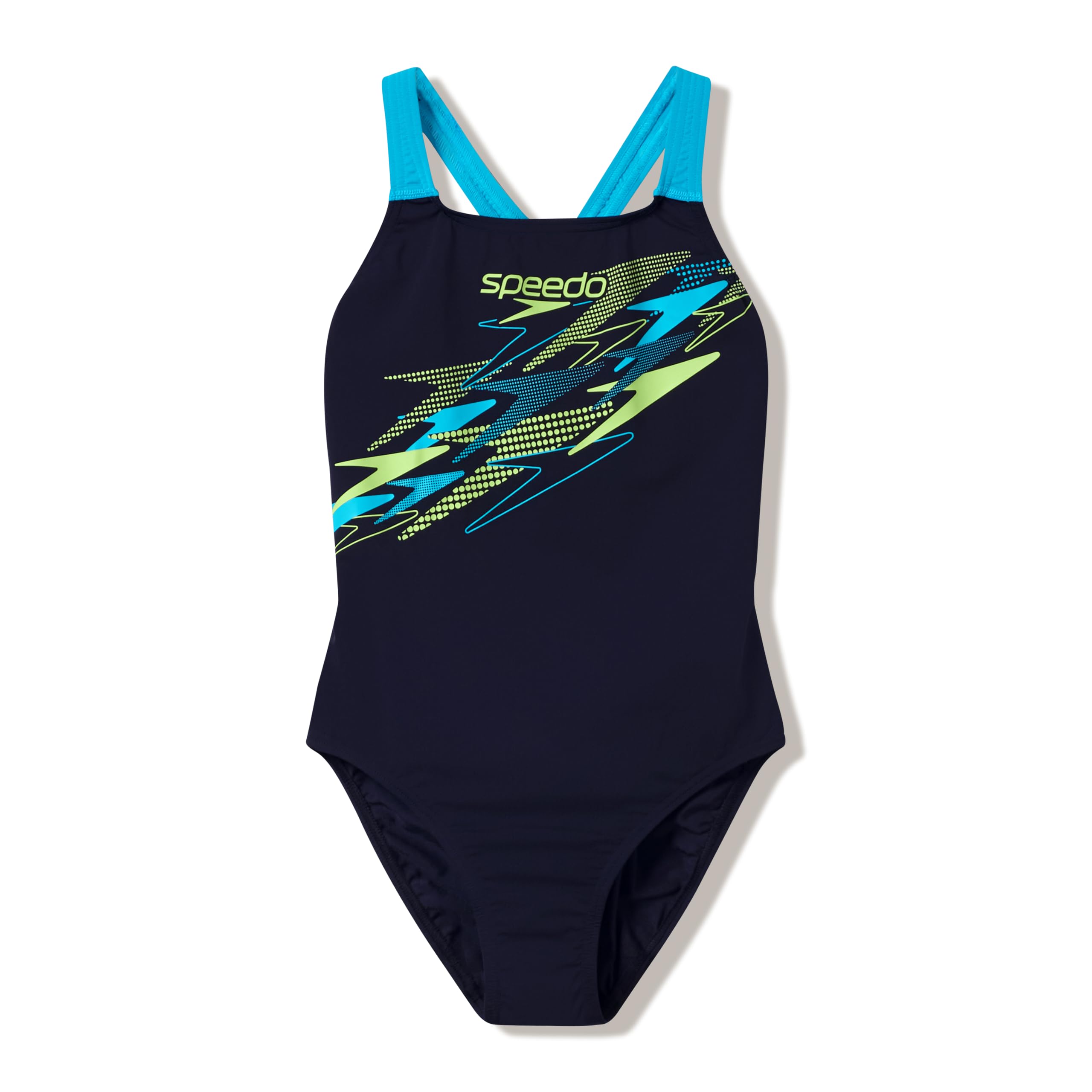 Speedo Women's Black Medley Logo Medalist Swimsuit Swimming Costume Size 36" Approx Uk 12