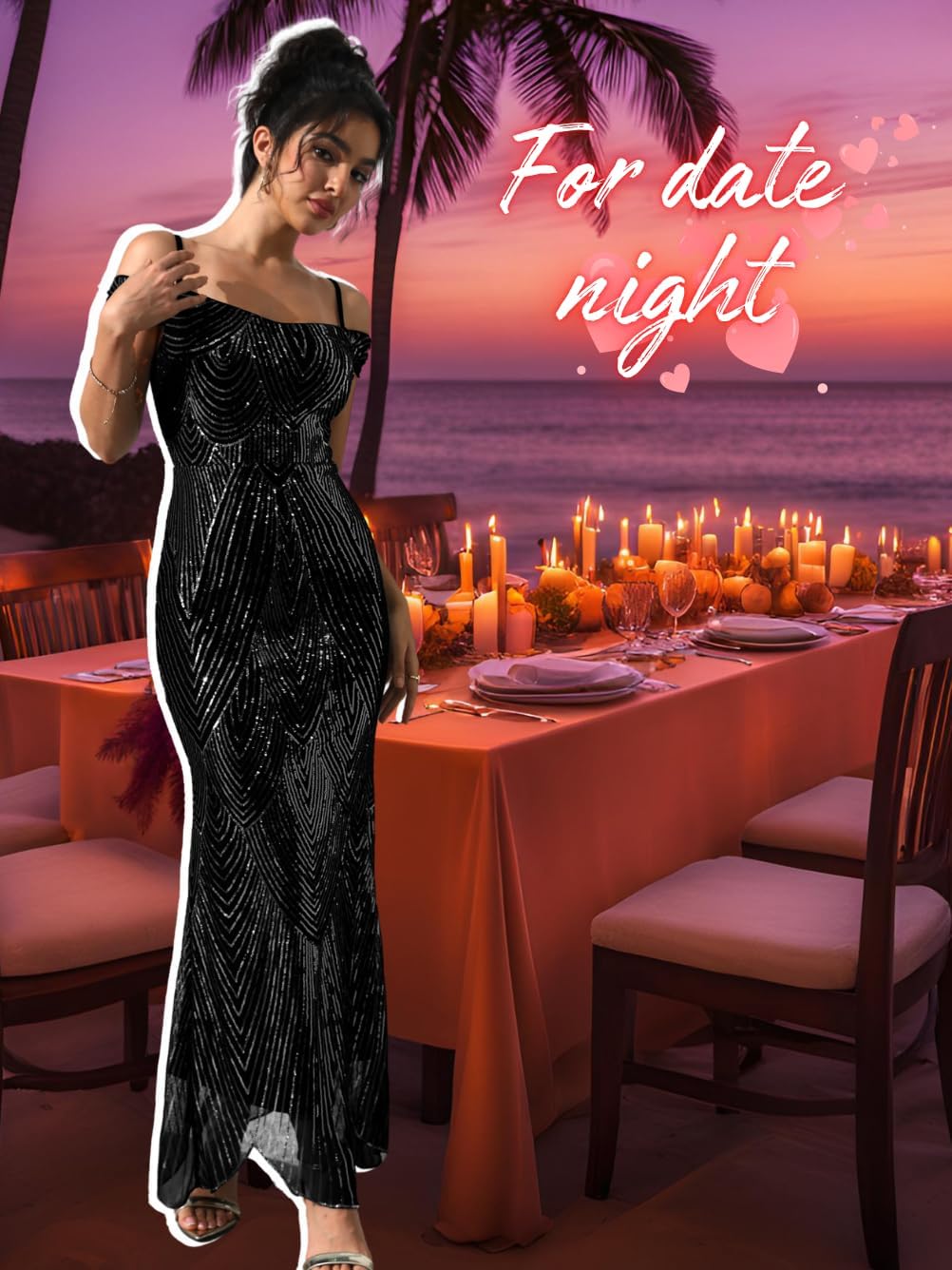 Kaei&Shi Sequin Prom Dress,Sparkly Off Shoulder Long Formal Dresses,Evening Gowns for Women Elegant Classy - Image 3