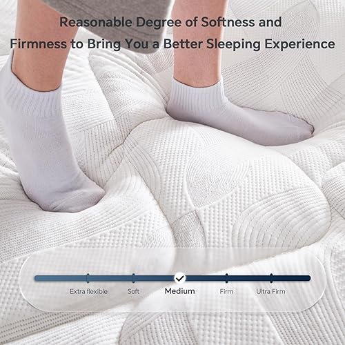 Miniatura 7 de Colchón Tamaño Twin, Colchón Híbrido de 10 Pulgadas con Resortes de Bolsillo Individuales Multicapa Híbrido en una Caja, Ergonómico, Soporte de