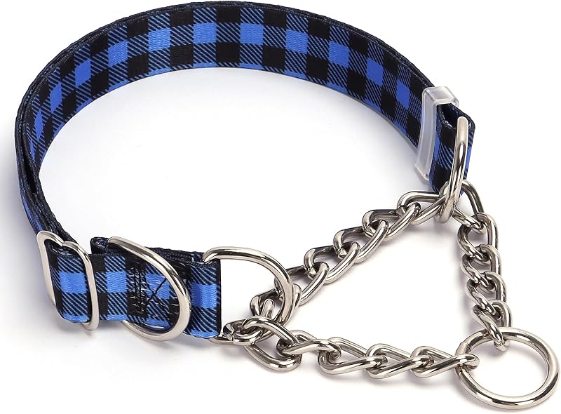 Coleira Martingale para Cães com Corrente de Aço Inoxidável MAOWUWUJOZ, X-Large (22–28 polegadas)