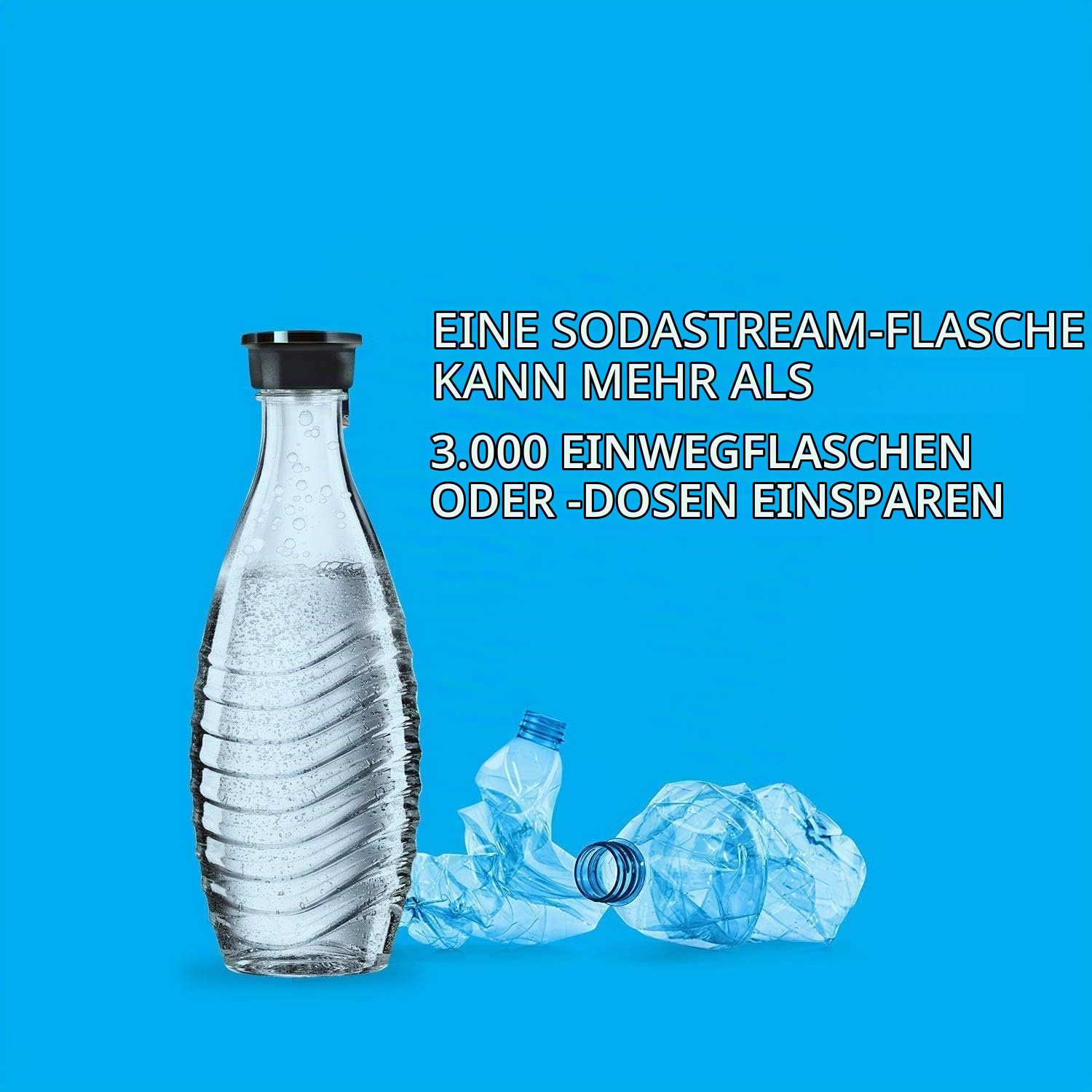 sodastream CRYSTAL Glaskaraffe - 0,7L Wasserkaraffe