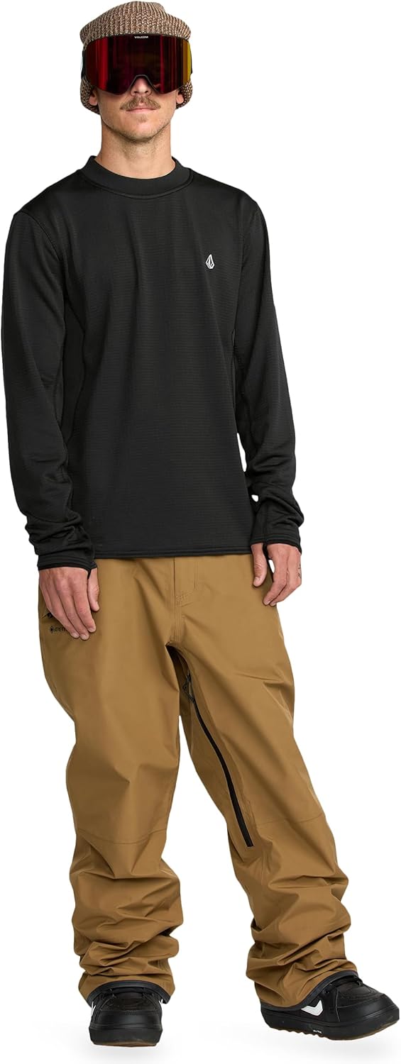 Volcom mens Gridlock Fleece Sweatshirt – Thermal Mid-layer Crew With Thumbholes - Image 6