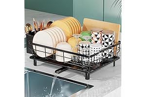 Dish Drying Rack with Drainboard