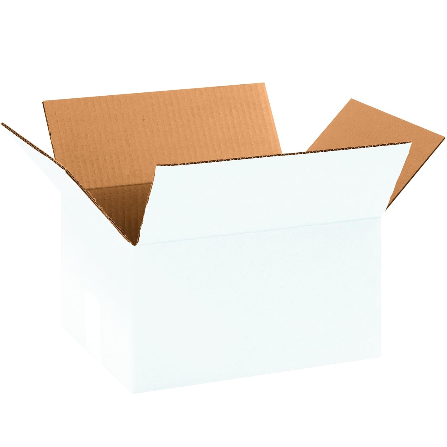 BOX USA Corrugated Boxes, 11 1/4" x 8 3/4" x 6", White (Pack of 25) (B1186RW)