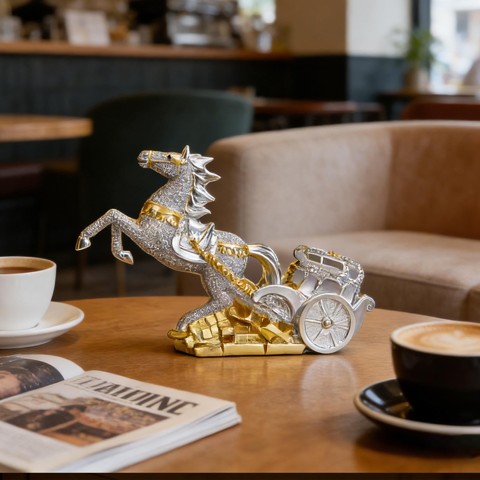 Statuetta Cavallo Lunare Cinese Figurina Ornamento Per Il Capodanno Cinese