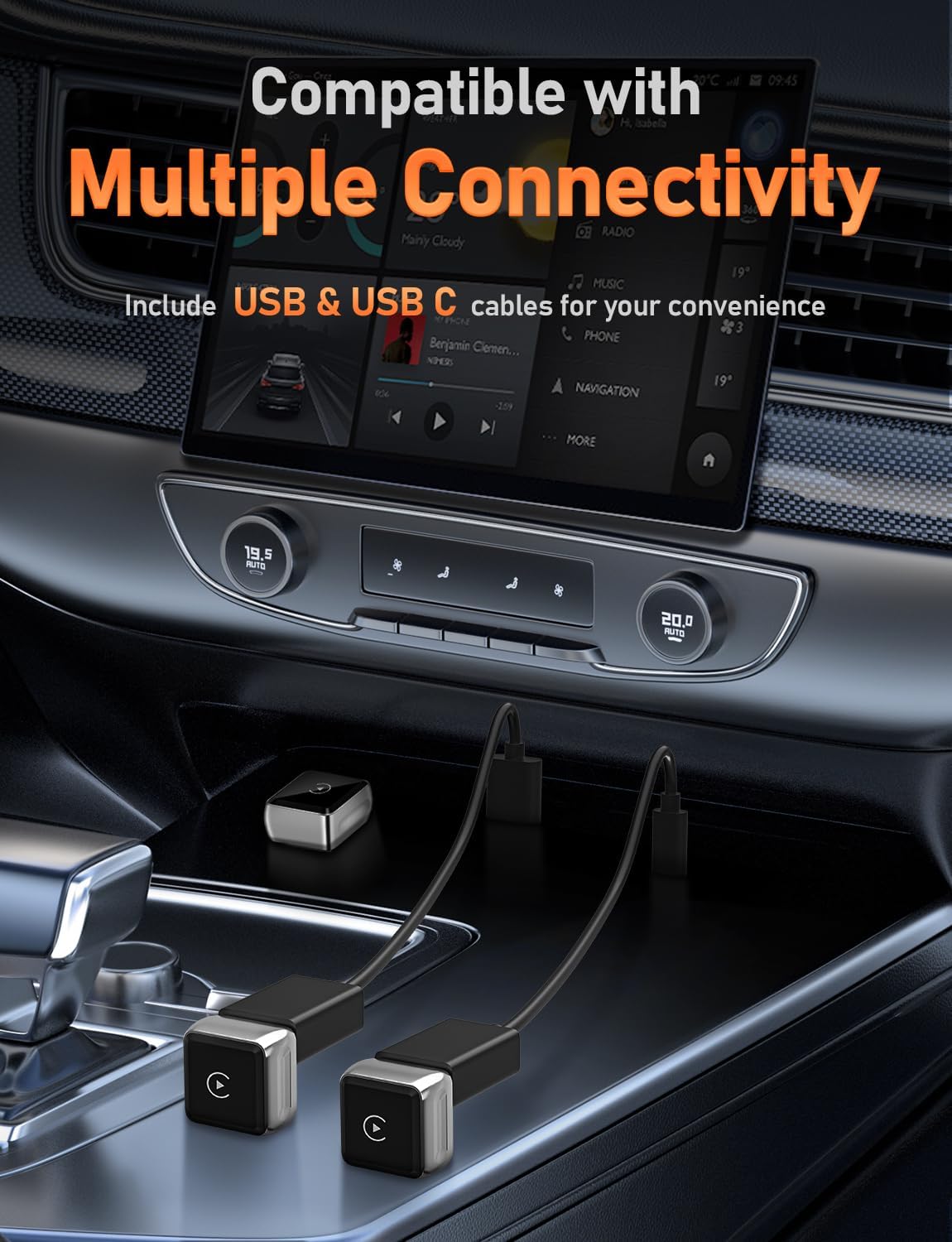 Wireless CarPlay Adapter, Mini Aluminium CarPlay Adapter for iPhone Supports 800+ Car's with Dongle Converts Wired to Wireless, Auto-Connect, No Delay Receiver, for iOS 10+ - Image 8