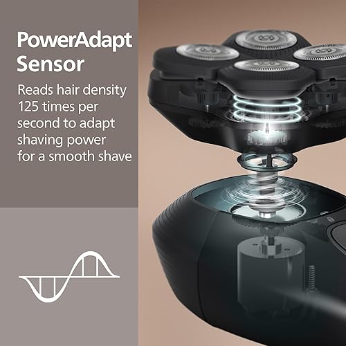 Miniatura 6 de Philips Norelco Head Shaver Pro 9000 Series - Afeitadora de calavera para hombres y mujeres, cabezal flexible de 360 y cuchillas ComfortCut para un