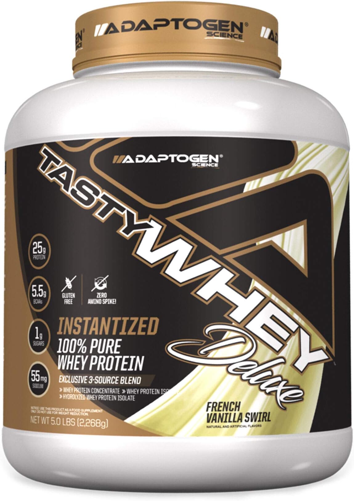 Adaptogen Science Tasty Whey Deluxe - French Vanilla Swirl